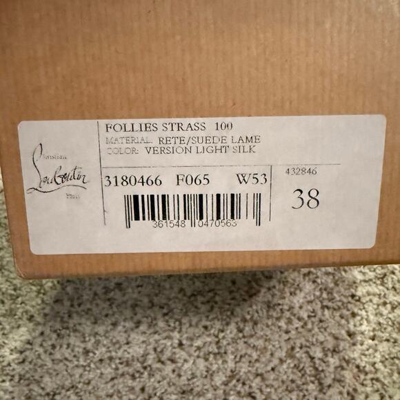 Christian Louboutin Follies Strass 100 mm Light Silk - Picture 13 of 15